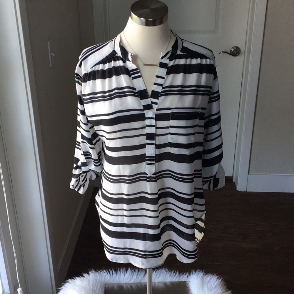 Modcloth black/ white striped blouse.